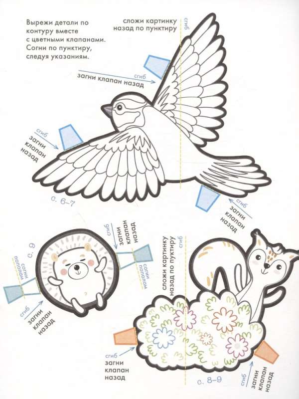 Forest Animals and Birds. 3D Coloring Book