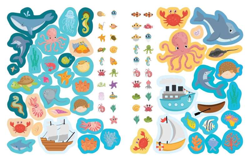 150 Stickers. At the Sea and in the Ocean