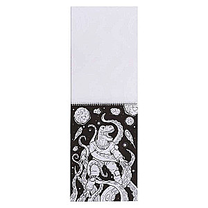 MAXI coloring book on a black background - Dinosaurs in space