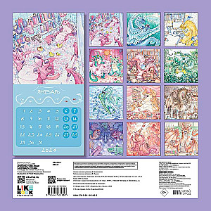 Dragons are People Too. Wall Calendar from KoDa for 2024 - 300x300 mm