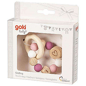 Elastic Wooden Rattle: Heart