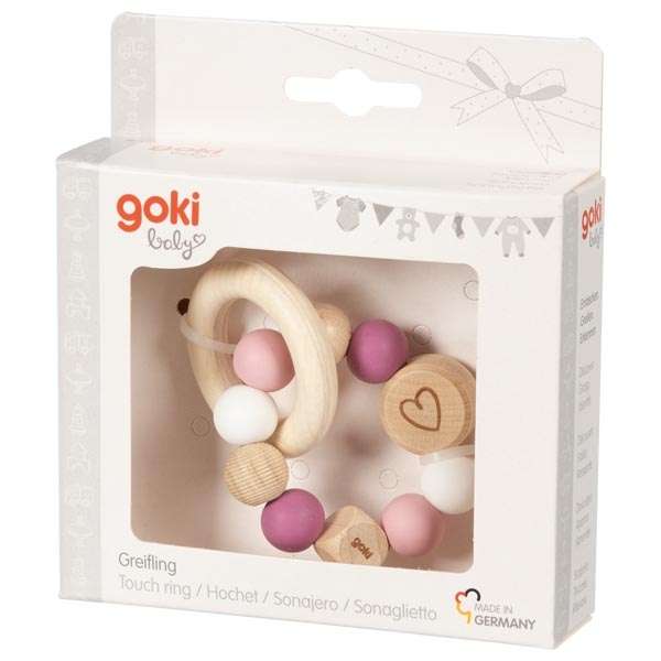 Elastic Wooden Rattle: Heart