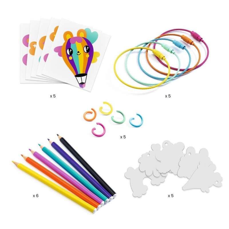 Djeco Creative Set - Kawaii Keyrings