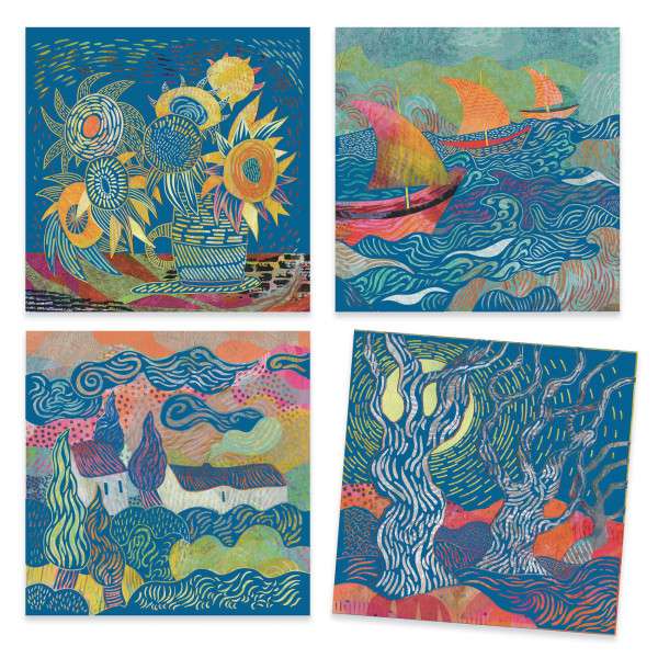 Creative Set in the Style of Van Gogh: The South