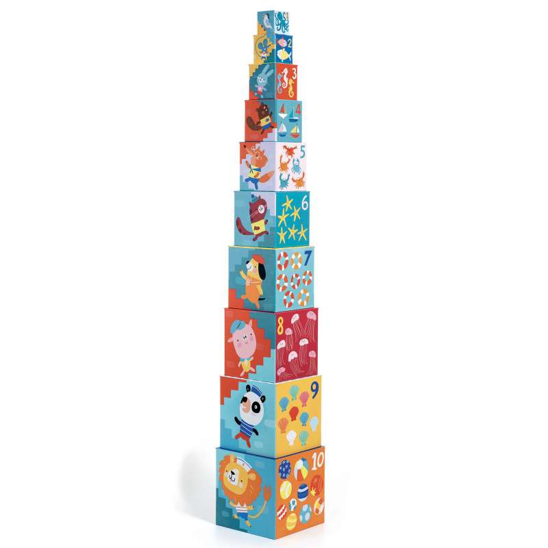 Educational Toy - Pyramid Cubes: Beach