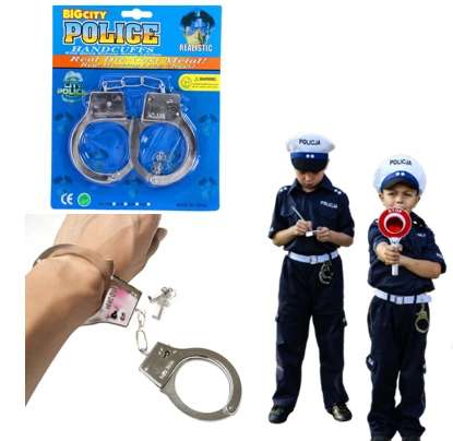 Toy Handcuffs with Keys - BIG City POLICE