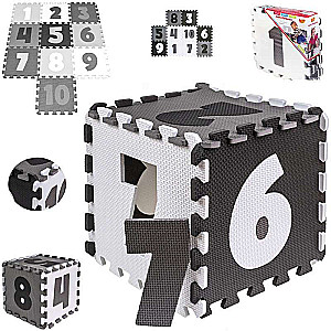 Modular Puzzle Mat - Numbers, Gray