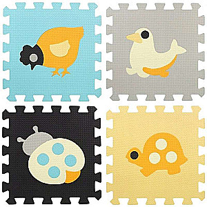 Modular Puzzle Mat - Animals, Colorful