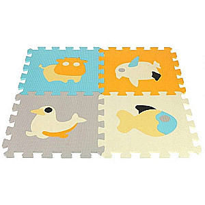 Modular Puzzle Mat - Animals, Colorful