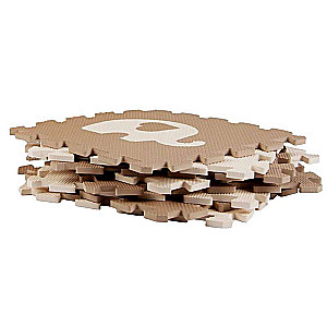 Modular Puzzle Mat - Animals, Brown