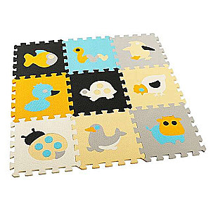 Modular Puzzle Mat - Animals, Colorful