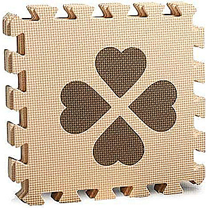 Modular Puzzle Mat - Animals, Brown