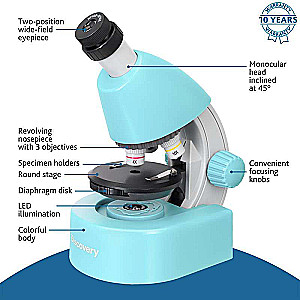 Discovery Micro Marine Microscope, 40x-640x, with a book