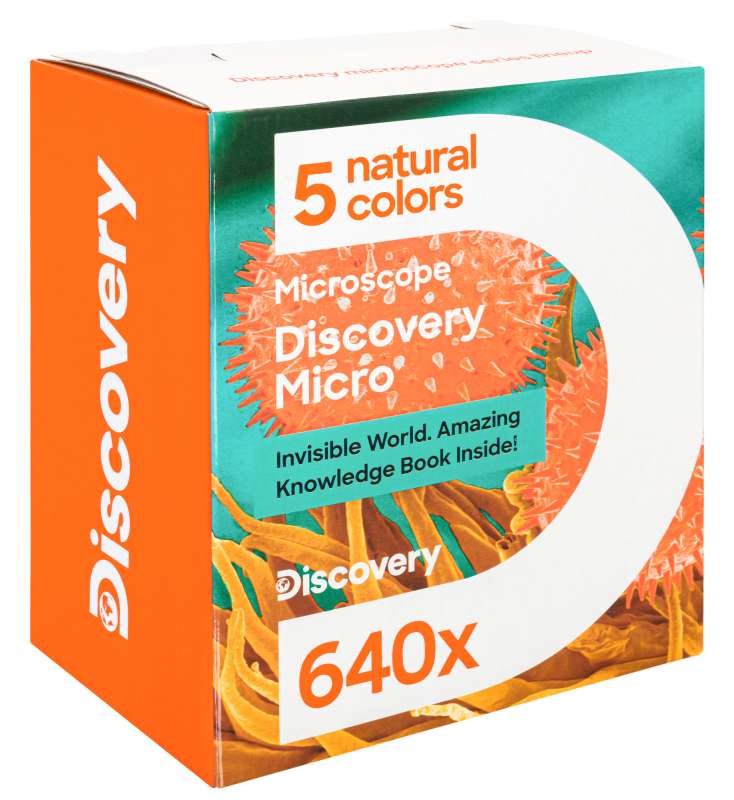 Discovery Micro Marine Microscope, 40x-640x, with a book