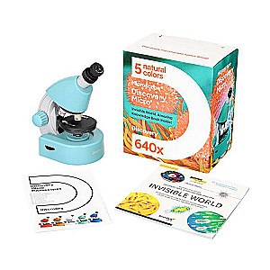 Discovery Micro Marine Microscope, 40x-640x, with a book