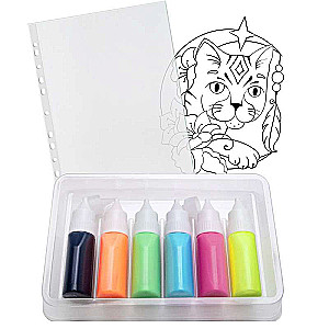 Glass Paint Set. Stained Glass Stickers - Wild Cat