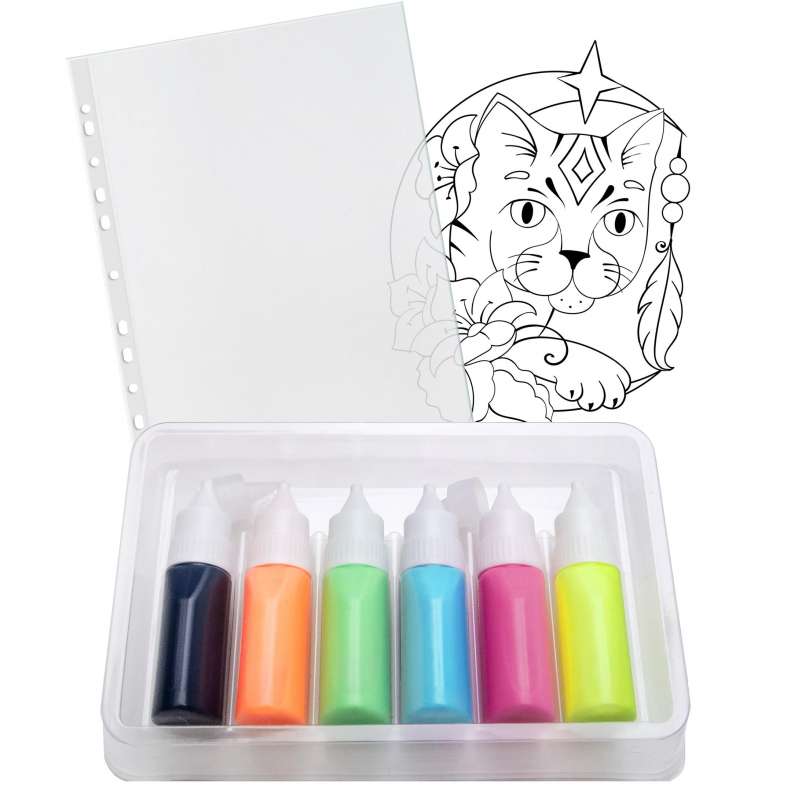 Glass Paint Set. Stained Glass Stickers - Wild Cat