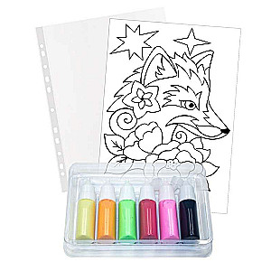 Stained Glass Paint Set. Stained Glass Stickers - Fox