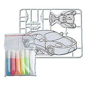 Glass Painting Set with Stencil - Car Racing