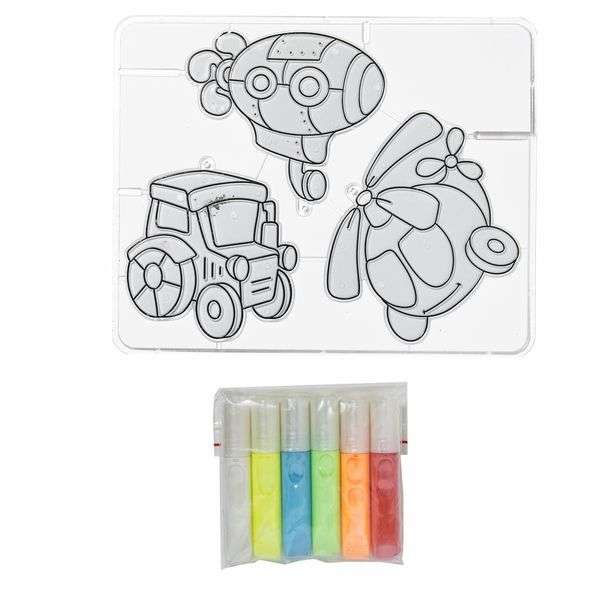 Set of Glass Paints with Stencil - Stained Glass Ornaments. Let's Play Journey!