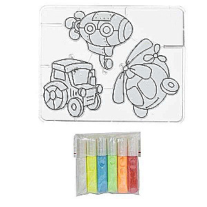 Set of Glass Paints with Stencil - Stained Glass Ornaments. Let's Play Journey!