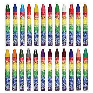 Wax Crayons - Fantasy, 24 colors, assorted