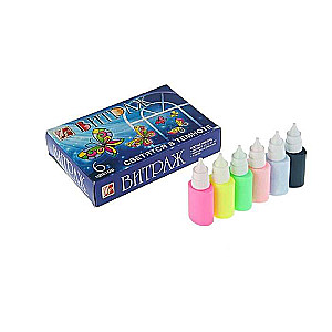Glass Paints - Stained Glass, Glowing in the Dark, 6 Colors