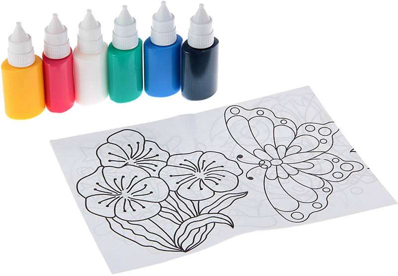 Glass Paints - Stained Glass, 6 Colors