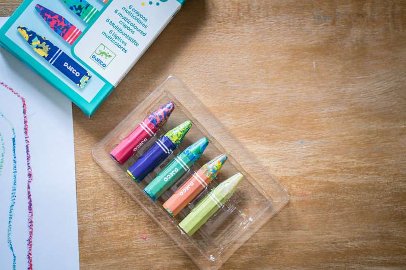 Colorful Wax Crayons - 6 pcs
