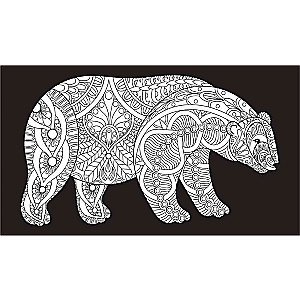 Shades of Nature. Coloring Book on Black Background