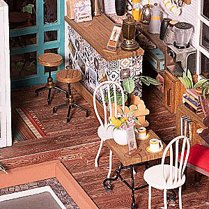 3D Foldable Miniature ROBOTIME - Simon's Coffee Shop