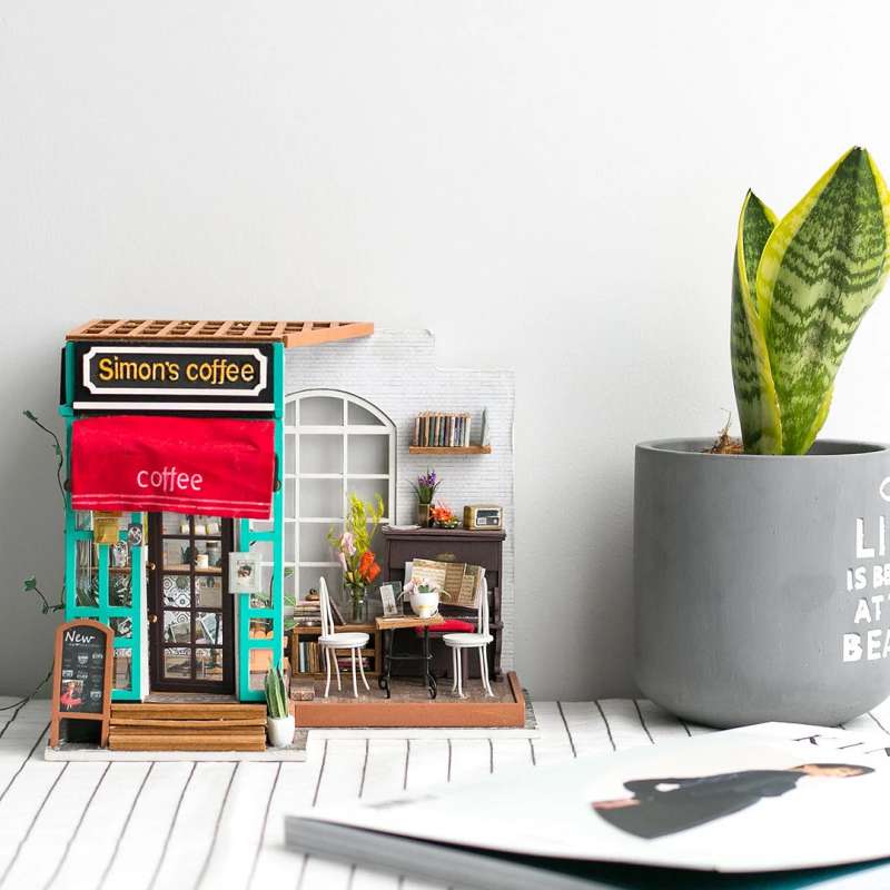 3D Foldable Miniature ROBOTIME - Simon's Coffee Shop