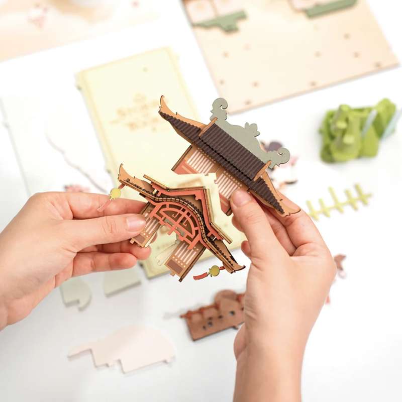 3D Foldable Miniature ROBOTIME - Falling Sakura