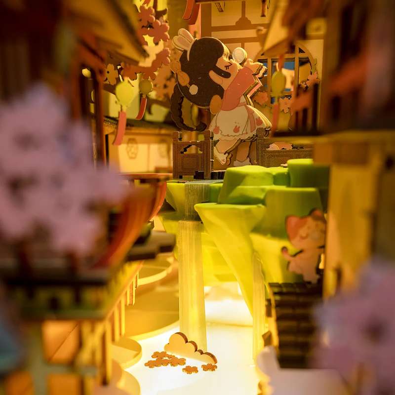 3D Foldable Miniature ROBOTIME - Falling Sakura