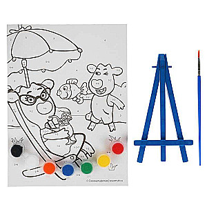 Painting Kit. Orange Cow - Canvas Painting by Numbers