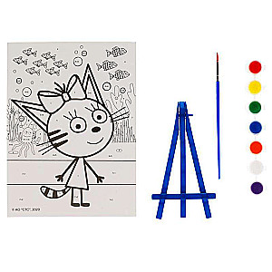 Painting Set. Three Cats - Caramel's Excursion