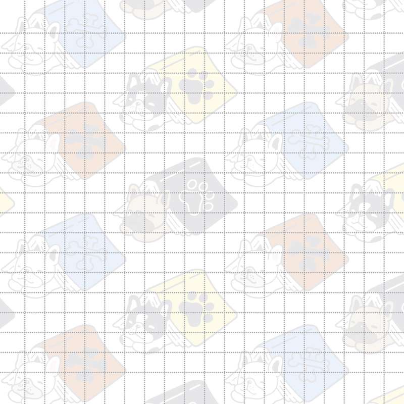 Notebook with French Bulldogs, Blue