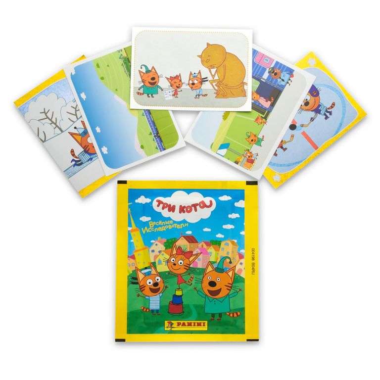 Sticker packet TRI CATS, 5 stickers in the packet