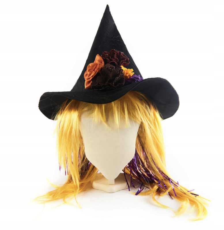 Karnevalsaccessoire - Hexenhut-Perücke - Halloween