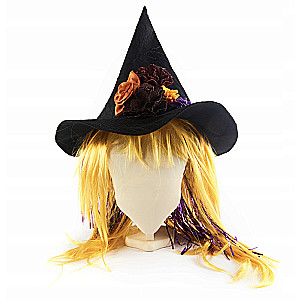 Karnevalsaccessoire - Hexenhut-Perücke - Halloween