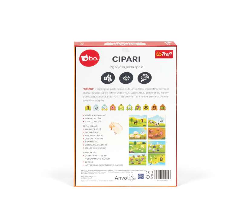 Educational Board Game - Numbers (in Latvian)