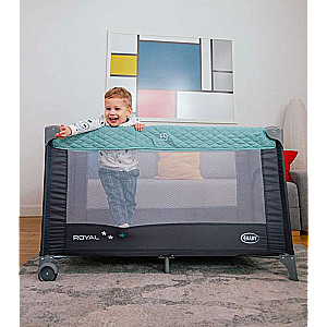 4BABY ROYAL Travel Crib with Opening Side - Green