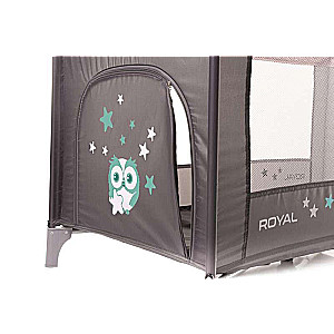 4BABY ROYAL Travel Crib with Opening Side - Green