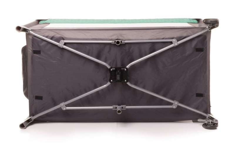 4BABY ROYAL Travel Crib with Opening Side - Green