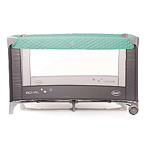 4BABY ROYAL Travel Crib with Opening Side - Green