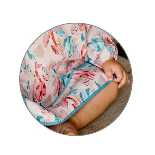 BABYONO JUNGLE Bib with Long Sleeves - 85x42cm