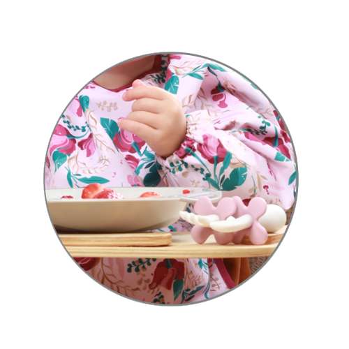 BABYONO FLORAL Long Sleeve Bib - 85x42cm