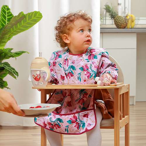 BABYONO FLORAL Long Sleeve Bib - 85x42cm