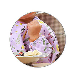 BABYONO GARDEN Bib with long sleeves - 42x21cm