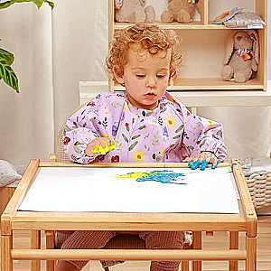 BABYONO GARDEN Bib with long sleeves - 42x21cm